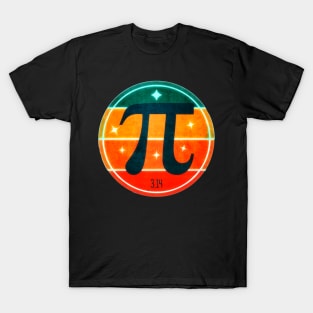 PI Day Retro Sunset Design T-Shirt